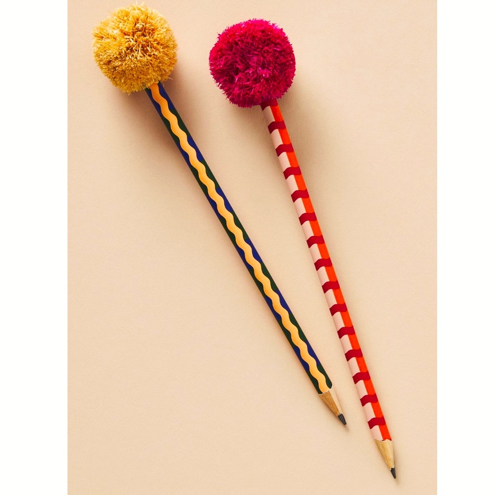 Pom Pom pencil set of 2